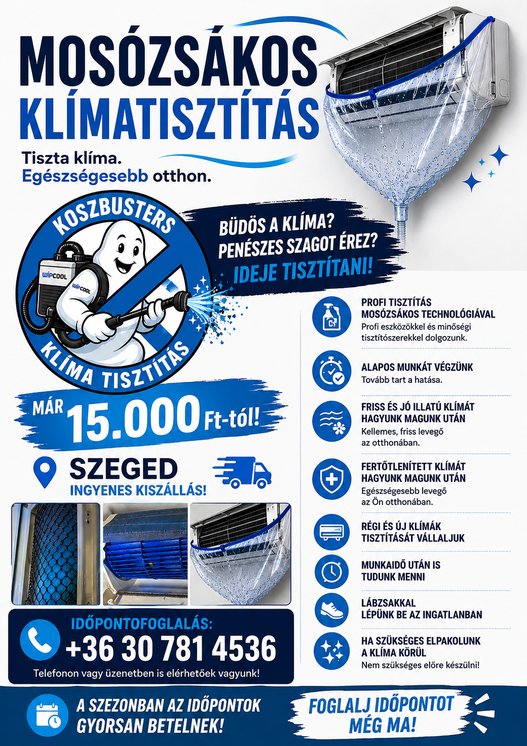 Koszbusters mosózsákos klímatisztítás szórólap